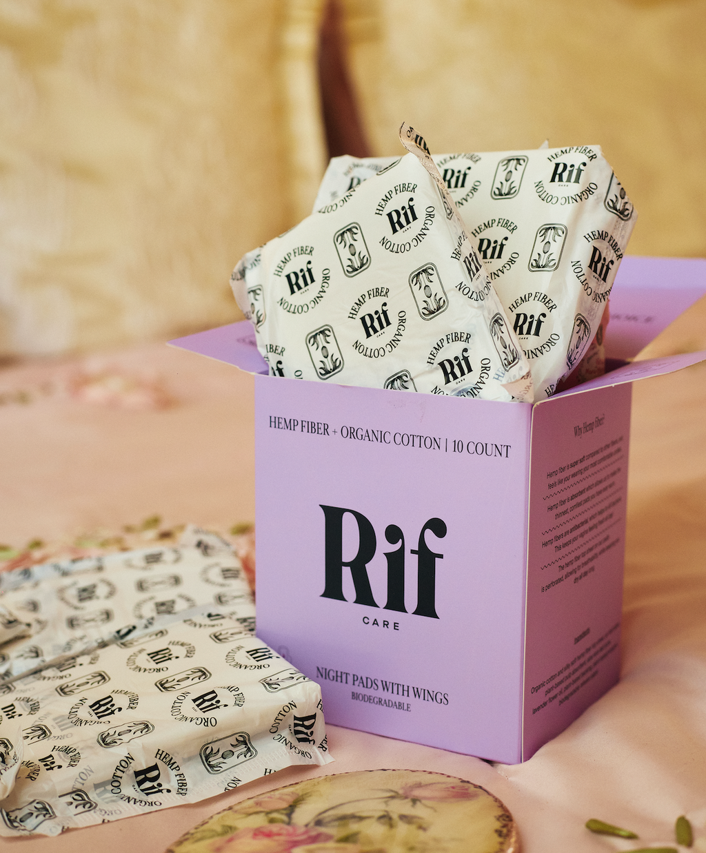 Organic Night Pads with Wings (Long)